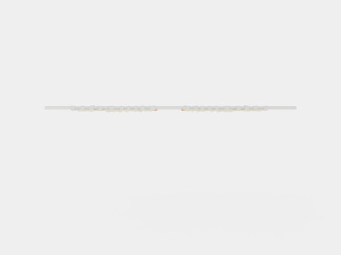 Curtain Length in Linen Mix Beige Model 3D