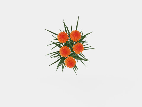Kniphofia uvaria Tritoma Alcazar Rocket Flower Modèle 3D