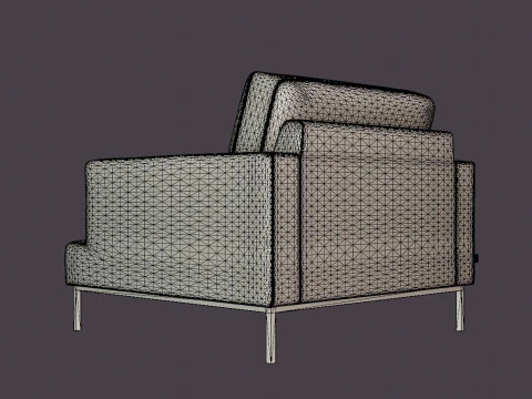 Crosby armchair 3D Model
