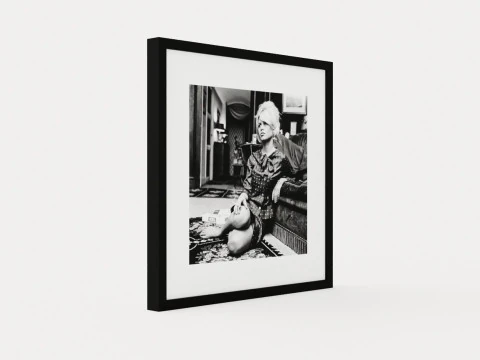 Photo art - Brigitte Bardot - 75x75cm 3D Model