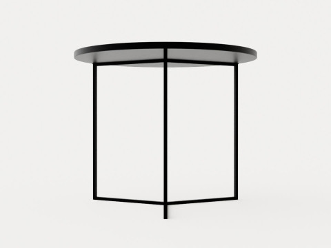 Midtown side table black 3D Model