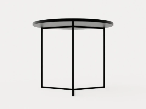 Meja samping tengah kota berwarna hitam Model 3D