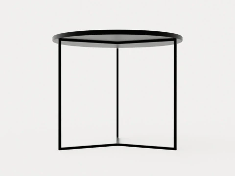 Midtown side table black 3D Model