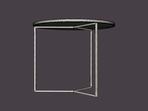 Midtown side table black 3D Model