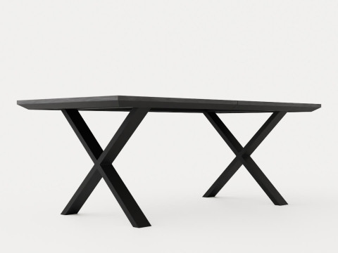Somerset dining table with cross legs 3D Model