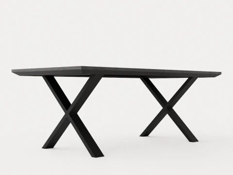 Table &agrave; manger Somerset avec pieds crois&eacute;s Modèle 3D