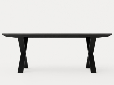Somerset dining table with cross legs Model 3D