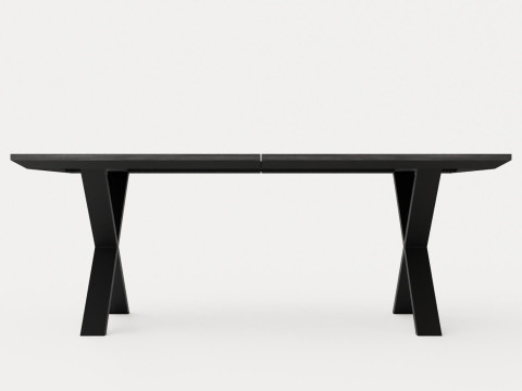Somerset dining table with cross legs Model 3D
