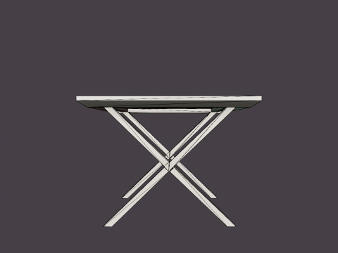 Somerset dining table with cross legs Model 3D