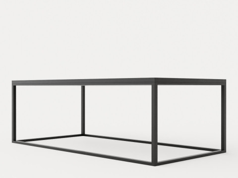 Eastside Coffee table - 120 x 60 - Black oak 3D Model