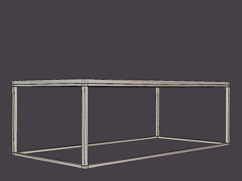 Eastside Coffee table - 120 x 60 - Black oak 3D Model