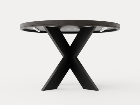 Somerset dining table around o120-170 3D मॉडल