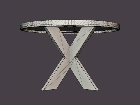 Somerset dining table around o120-170 3D मॉडल