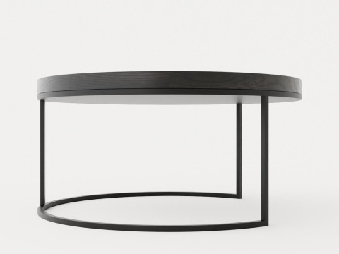 Midtown coffee table - Black oak veneer 3D मॉडल
