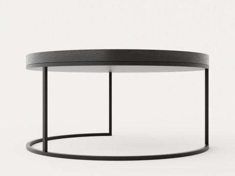 Midtown coffee table - Black oak veneer 3D मॉडल