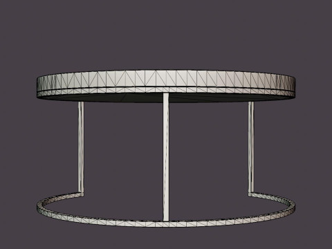 Midtown coffee table - Black oak veneer 3D मॉडल