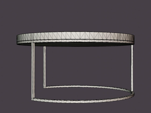 Midtown coffee table - Black oak veneer 3D मॉडल