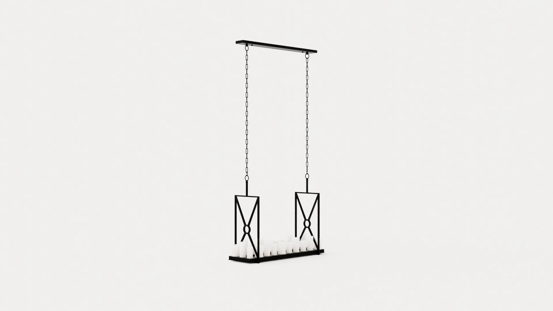 Chandelier - Commodore - LED - H79 3D Model .c4d .max .obj .3ds .fbx .stl .blend