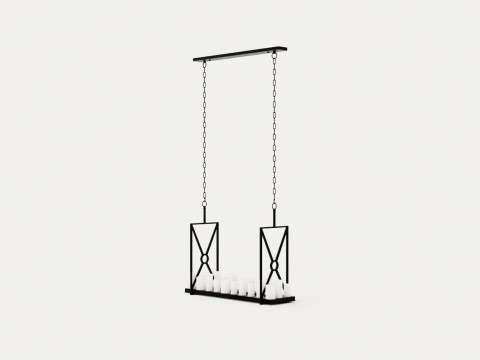 Chandelier - Commodore - LED - H79 3D Model