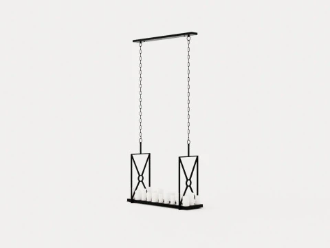 Chandelier - Commodore - LED - H79 3D Model