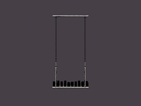Chandelier - Commodore - LED - H79 3D Model