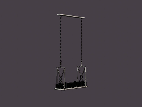 Chandelier - Commodore - LED - H79 3D Model