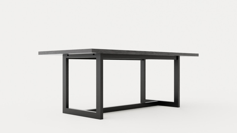 Hudson dining table black 200 3D Модель .c4d .max .obj .3ds .fbx .stl .blend