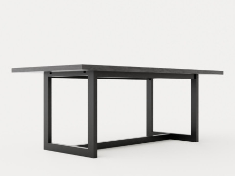 Hudson dining table black 200 3Dモデル