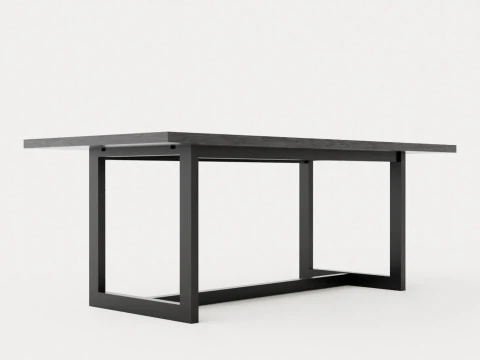 Table &agrave; manger Hudson noire 200 Modèle 3D