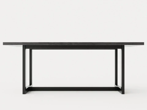 Hudson dining table black 200 3D Model