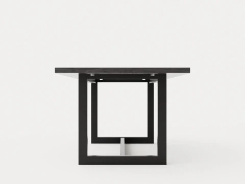 Hudson dining table black 200 3D Model