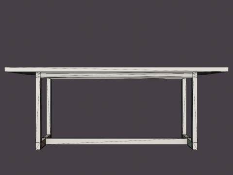 Hudson dining table black 200 3D Модель