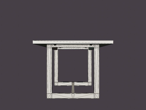 Hudson dining table black 200 3D Модель