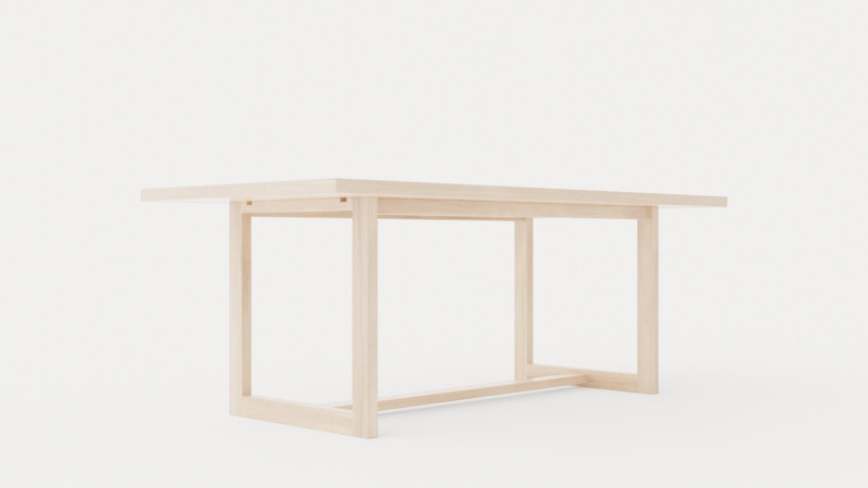 Hudson dining table light oak 3D-Modell .c4d .max .obj .3ds .fbx .stl .blend