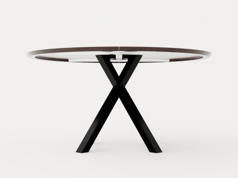 Liberty dining table black ash 3D Model