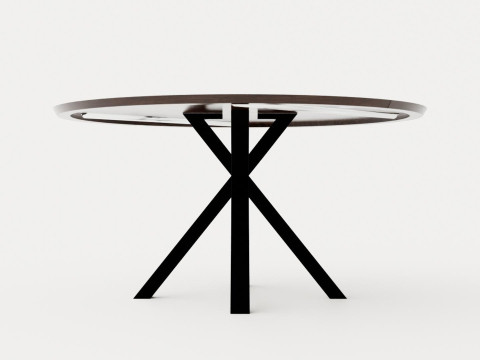 Liberty dining table black ash Modèle 3D