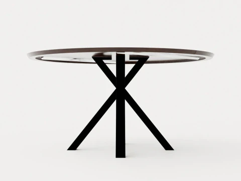 Liberty dining table black ash 3D Model