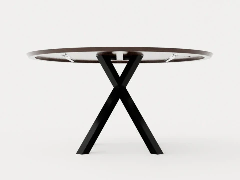 Liberty dining table black ash 3D Model