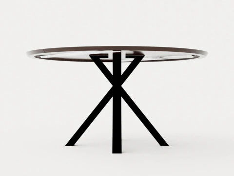 Liberty dining table black ash 3D Model
