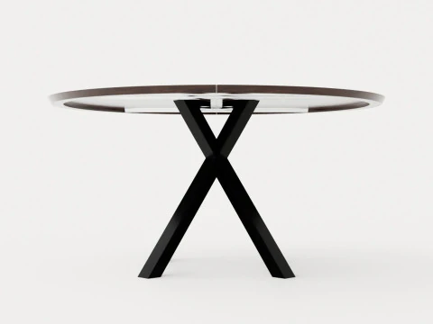 Liberty dining table black ash 3D Model