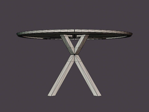 Liberty dining table black ash Modèle 3D