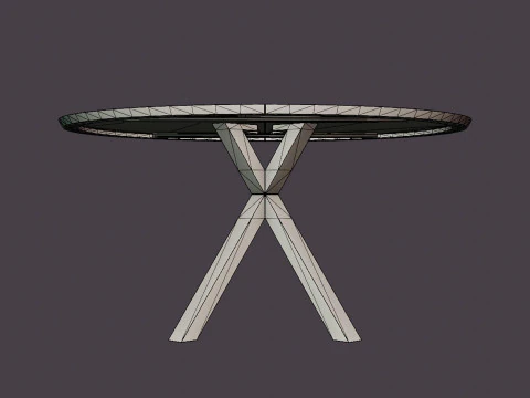 Liberty dining table black ash 3D Model