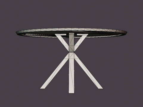 Liberty dining table black ash Modèle 3D