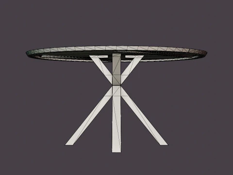 Liberty dining table black ash 3D Model