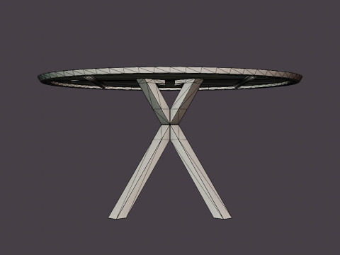 Liberty dining table black ash Modèle 3D