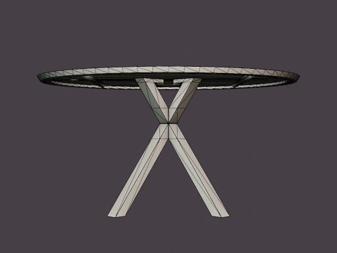 Liberty dining table black ash 3D Model