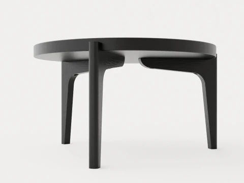 Michigan Coffee Table - Black Ash 3D Model