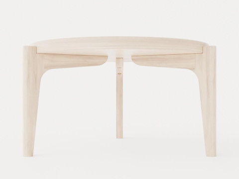 Michigan Coffee table - White oiled oak 3D Model