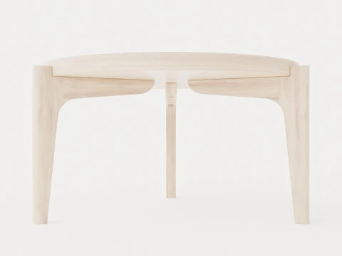Michigan Coffee table - White oiled oak 3D Model