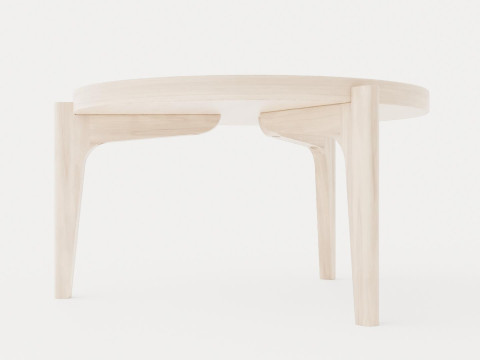 Michigan Coffee table - White oiled oak 3D Model